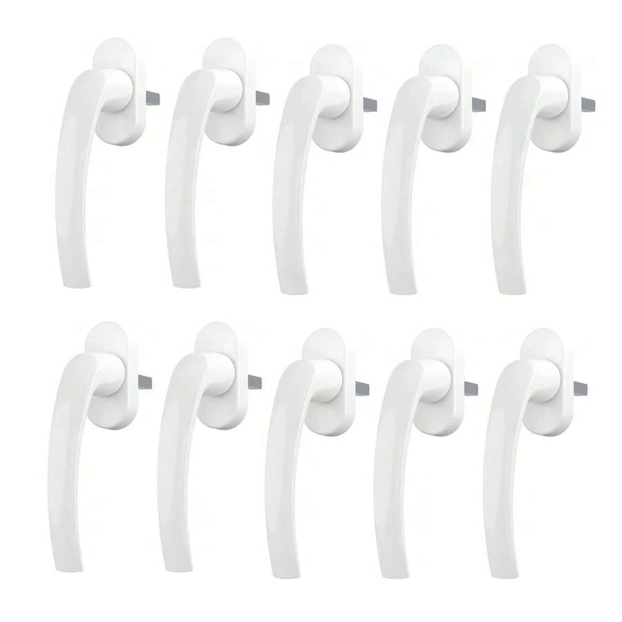 Olive finish window handles, white aluminium, 10 pack, for balcony door windows. - C - Übersicht 1