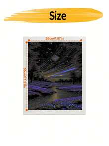 DIY Glowing Starry Night Landscape (Frameless 8x12 / 16x20 Inches) Paint By Numbers Kit(Acrylic) Arts & Crafts For Adult Beginners, Home Wall Decor, And Creative Holiday Gifts For Relaxing - Sets - View 9