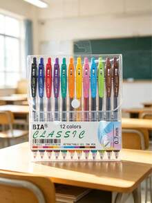 BIA&Tyno Classic Color Gel Pens 10pcs/8pcs/6pcs, 0.5mm/0.7mm Student Highlight Gel Pens, Suitable For Manual Accounting, Hand Drawing, Back To School Gel Pen Set - Sets - View 20