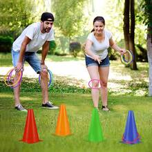 Throwing Game Set With Flag Bucket, Bean Bags And Plastic Rings, Suitable For Sensory Training Outdoor Throwing Games; Colorful Rings; Suitable For Pool Games, Pool Parties, Teenager And Adult Party Games Pool Toys, Suitable For Halloween/Christmas/Thanksgiving Activities - Multicolor - View 4