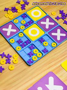 Permainan Tic-Tac-Toe Tingkat Lanjut untuk Anak-Anak, Permainan Papan Strategi XO Plastik untuk Keluarga, Mainan Edukatif Pertempuran Dua Pemain - MultiWarna - View 9