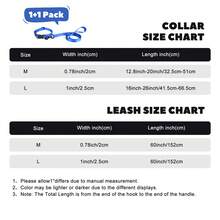 Dog Leash And Collar Set, Nylon Webbing Adjustable Collar With 5FT Walking Lead For Medium And Large Dogs - Blue - View 2