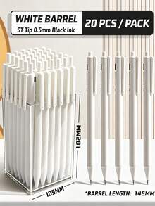 Aesthetic Retractable Gel Pens With Smooth Flow Sturdy Click Silent Pens For Teens Light Retractable Ballpoint Pen To Take Notes Back To School Supplies Pencil Case Pens Stationery Set For Teacher Classroom Essentials Teachers Office Supplies ﻿ - Ballpoint Pen - View 7
