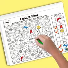 1pc Multiple Themed Hidden Picture Books, Hide And Seek Game Books, Interactive Search And Drawing Activity Books, Back To School Season Gifts, Intellectual Development Books, Christmas Gifts, Halloween Gifts, Perfect Gift Preferred - Multicolor - View 2