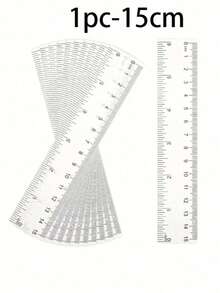 1/4/6pcs Transparent Ruler, Clear And Precise Scale, 15/20cm, Smooth Edges, Plastic Material, Simple And Portable, Suitable For Homework, Geometry Drawing, Office Measurement, School Supplies, Ruler, Christmas Learning Gift - Transparent - View 14