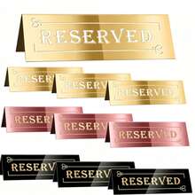 Kartu Reservasi Meja, Kartu Reservasi Meja Tamu Akrilik, Kartu Reservasi Kursi Dua Sisi Emas Tahan Air, Cocok Untuk Pernikahan, Ulang Tahun, Pesta, Restoran, Konferensi - Beraneka warna - View 1