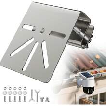 Security Camera Eave Mount Bracket, Outdoor Stainless Steel Eave Camera Mounting Base, Includes Rust-Proof Screws, Suitable For Security SoloCam S340 And PTZ Dome Cameras, Portable No-Drill Design - A - View 1