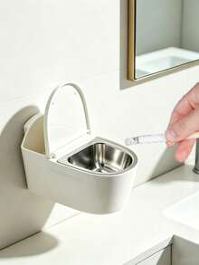 1pc Creative Toilet Shaped Stainless Steel Ashtray With Lid, Wall Mounted Ashtray - Ashtray - View 1