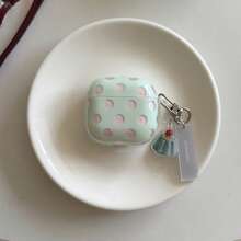 3-Color Macaron Polka Dot + Card Set Compatible With Apple 5/ 4/ 2/ 3/ Pro 3/ Pro 2 Cute Earphone Case Protective Cover With Pendant Korean Style For Women - Multicolor - View 24