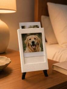 1pc Mini White Easel Photo Frame, Desktop Display Stand With Tripod Base, Instant Photo Style Holder For Desk, Office, Dorm & Classroom Decor, Birthday, Anniversary, Graduation Gift, School Essentials, University Essentials & Autumn Home Decor - Multiple Styles - View 13