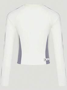 Adidas Women's TIRO LS TEE Long Sleeve Knit Collarless T-Shirt TKZ4171 - Magic Mauve - View 2