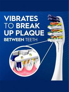 Oral B Pulsar 3D White Toothbrush 2pcs/Pack Vibrating Bristles Slim Handle Built-In Power - Multicolor - View 8