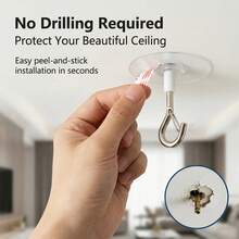 3/1pc Self-Adhesive Roof Hooks, Heavy Duty Windproof Hanging Hooks, Suitable For Outdoor Garden Hanging Pots - A - View 6