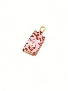 Multi-Functional Key Bag, Adorned With Pearl Bow Decorations, Leopard Print Key Pouch, Zipper Key Storage Bag, Car Key Chain, Compact Key Wallet, Key Chain, Zipper Key Storage Bag, Halloween Gift, Teacher's Day Gift, Small Gift, Key Chain, Key Chain, Suitable For Women, Car Key Chain, Suitable For Men Mini Wallet - Multicolor - View 14