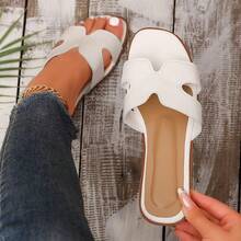 2026 New Halloween Luxury Women's Summer Outdoor Flat Multifunctional Beach Sandals - White - View 7