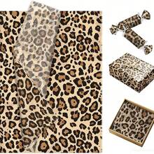 20pcs Leopard Print Wrapping Paper, 19.7 Inch X 13.8 Inch Paper For DIY, Gift Artwork And Flower Packaging - View 6