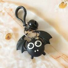 Halloween Cartoon Ghost Skeleton Bat Bell Keychain, Cute Bag Charm Pendant, Holiday Decoration Accessory - Multicolor - View 4