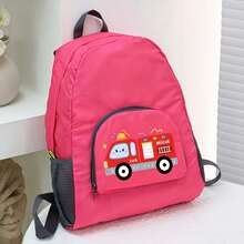 1pc Multifunctional Large Capacity Backpack, Car Design, Suitable For Hiking, Outdoor Activities, Fitness, School And Travel, Lightweight, Foldable, Equipped With Dual Zippers And Printed Design, Large Capacity Storage Bag - Multicolor - View 3