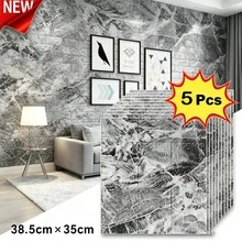 Thickened Waterproof 3D Self-Adhesive Wallpaper, Brick Pattern, 38cm X 35cm Wall Decor Sticker, Anti-Stain Anti-Collision, Suitable For Living Room, Kitchen And Bedroom Background, Multiple Colors Available - A - View 14