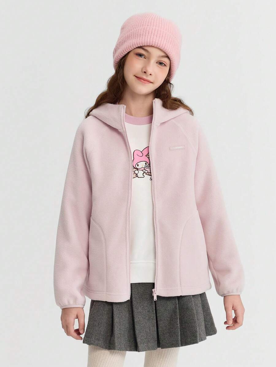 Balabala Jaket Fleece untuk Anak Perempuan Remaja, Pullover Hangat Musim Dingin untuk Anak Laki-laki & Perempuan, Lembut & Nyaman - berwarna merah muda - View 1