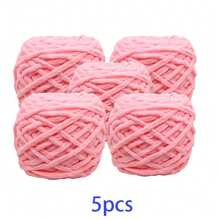 EDCUEBE7 1/2/3/5 卷，约 90-100g/根冰条编织单股粗纱，适用于 DIY 围巾、包、拖鞋、玩偶、毛毯、靠垫、毛绒玩具（颜色随机） - 彩色 - 查看 30