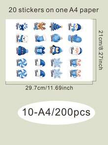 20-200pcs Custom Christmas Name Stickers, Personalized Snowman Mitten Gift Labels, Festive Winter Holiday Style, Customized Christmas Gift Stickers, Customizable Name Labels, Gift Wrapping Decor, Holiday Party Favors, Family Christmas Gift, Friend - Style C - View 14