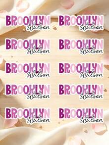Customized Name Stickers, Personalized Stickers, Waterproof And Scratch-Resistant, Hollow Effect, Suitable For Cups, Personal Items, Lunch Boxes, Books, Computers, Phones, Coffee Mugs, Phone Cases, Ceramic Cups, Water Bottles - Multicolor - View 8