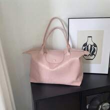 NEWHEY Large Woven Crossbody Bags For Women - Vegan Leather Large Shoulder Purse & Cute Handbag - Y2K Dumpling Tote - Multicolor - View 13