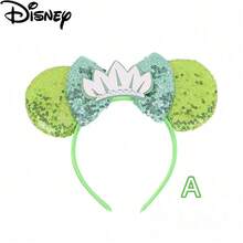 Disney عصابة رأس أذن ديزني تيانا، عصابة رأس أذن سميكة مزينة بالترتر مع تاج وضفدع وزهرة اللوتس وفيونكة، إكسسوار تنكري للهالوين والكريسماس، مناسبة لحفلات مدينة الملاهي والتجمعات، مريحة للارتداء، متوفرة ب- 3 أنماط - النمط 1 - مشاهدة 14