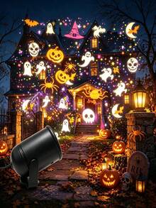 Halloween Atmosphere Projector Lamp, USB Plug‑In Power, Multi‑Angle Rotatable Bracket, Multi‑Style Festival Patterns, Decor Light For Living Room Indoor Wall & Home Party Scene - Projector Lamp - View 3