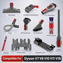 Compatible With V7 V8 V10 V11 V15 Vacuum Accessories, Attachment Tool Kit Crevice Brush Hose Holder Dock Stand Parts - View 2