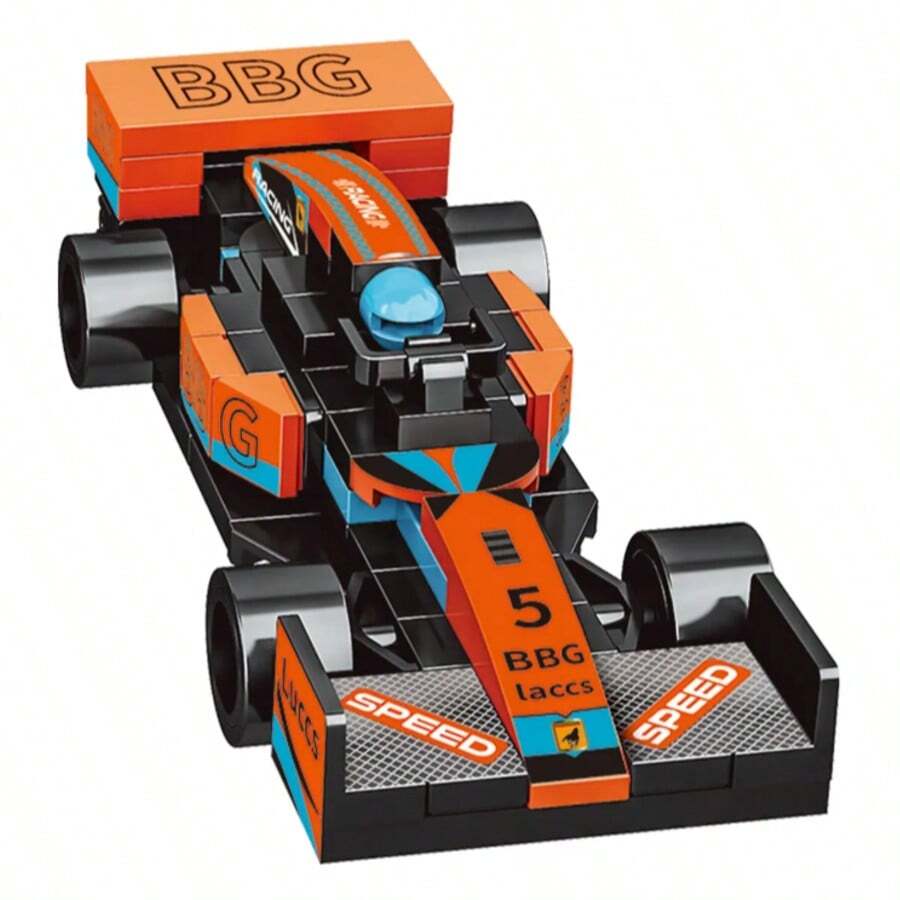 Formula Basic Racing Car Building Blocks - Orange - Übersicht 1