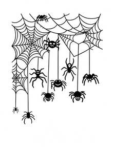 1 Conjunto de Adesivos Decorativos de Teia de Aranha e Aranha de Desenho Animado de Halloween, Material PVC Autoadesivo Removível, Adequado para Quarto, Parede e Decoração Doméstica, Bem como Decoração de Festa de Halloween - 1 YEAR - Visão 5