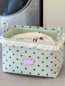 Wave Point Foldable Dirty Clothes Basket Storage Basket, Bathroom Laundry Basket, Toy And Miscellaneous Storage Basket Storage Bucket - Multicolor - View 12