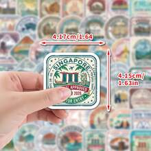 50張歐洲旅遊城市卡通復古鄉村世界貼紙，乙烯基防水貼紙，適用於水瓶、電腦、筆記本電腦、手機、行李箱、筆記本、冰箱 - 5 - 查看 4