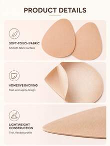 Breast Lift Tape, Non-Woven Fabric Material, Prevents Sagging And Lifts Breasts, Suitable For Women With Large Breasts, Invisible Coverage For Protrusions, Lifts Breasts, Suitable For Strapless Tops, Formal Occasions, Etc. - Apricot - View 4