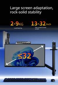 Lenovo A710 Pneumatic Desktop Monitor Stand, Multi-Directional Rotating Screen Lift Bracket, Stable Support For Large Screen Monitors - View 3
