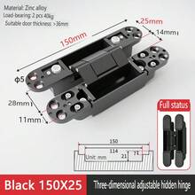 2 Set, Engsel Pintu Kayu dengan Alur, Engsel Tiga Dimensi yang Dapat Diatur, Kapasitas Beban 40kg - Engsel yang dapat disesuaikan - View 5