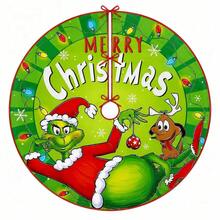 The Grinch 1pc The Christmas Decorations, The English Letters Of The , Couplets At The Entrance Of The Holiday Gate, Outdoor Curtains And Flags - Multicolor - View 12