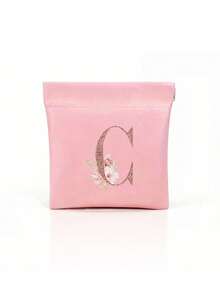 Sparkling Rose Letters Stamp Mini Storage Pouch, Women's Coin Purse, Self-Closing Multi-Functional Organizer Bag Chargers And Cables - Portable Carrying Pouch Suitable For Lipstick, Coins, Earphones, Data Cables, Keys, Jewelry, And Charging Cords - Multicolor - View 22