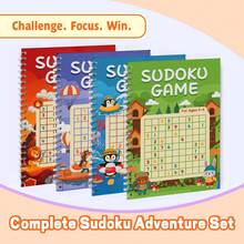 Age-Graded Sudoku Game Spiral Puzzle Notebooks, Ages 3-6, 6-9, 9-12 & 12+, Beginner To Challenge Number Logic, Focus, Critical Thinking, Problem Solving, Screen-Free Brain Games For Home Classroom Travel - Age-graded Sudoku Game - View 5