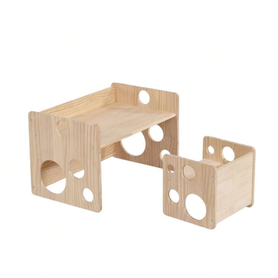 Kids Desks & Desk Sets - Natural + Pine - View 1