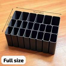 11/22-Slot Heavy Duty USB Cable Organizer Box/Tray, Desktop Cable Storage Box, Plastic Material, Essential Electronic Accessories Storage, Suitable For Home And Office Desktop Drawer Cable Organizer, Practical Home Storage Tool, Halloween, Graduation Season, Christmas, The Best Cable Organizer Box/Tray Gift - Square - View 4