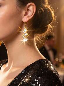 Anting-anting Spiral Geometris Mewah Elegan Gaya Eropa dan Amerika, Cocok untuk Pemakaian Sehari-hari/Pesta/Perjamuan - Emas - View 1