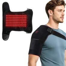 Hailicare USB Powered Heating Shoulder Wrap, 3‑Level Temperature Control Red Light Shoulder Pad With 660nm Red Light Beads, Thermal Shoulder Support For Home & Office Daily Use, No Built‑In Battery, Warm Gift For Family And Friends - Black - View 2
