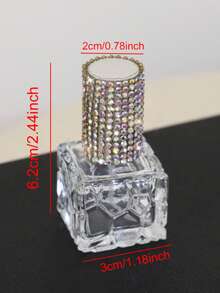 1pc 10ml Exquisite Refillable Aluminum Spray Tip Glass Bottle Diamond Pattern Small Perfume Atomizer Bottle For Travel Cologne Perfume Pump Box Bottle Portable, Room, Bedroom, Daily Applicable Bottle,Jar,Perfume, Glass Containers, Perfume Sprayers - View 6