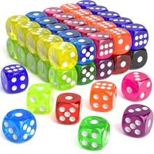 50 Colorful Dice, Six-Sided Dice, Suitable For Board Games, 14mm Bulk Dice, Ideal For Parties, Board Games (Color Random) - 1 - View 2