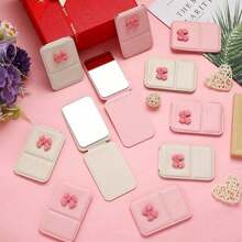 1/3/6/10/20pcs Pink Bow Small Mirror, Birthday Party, Wedding, Graduation Gift, Holiday Gift, Back To School, Small Folding Travel Mirror, Suitable For Group Activities, Daily Use - Multicolor - View 3