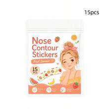 15 buah Stiker Kontur Hidung Motif Buah, Stiker Area Hidung Motif Stroberi Jeruk Pisang Lucu untuk Riasan Sehari-hari, Perjalanan, Pesta, dan Pemotretan - beraneka warna - View 6