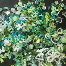 10g/50g/100g 3D混色美甲飾品，多種形狀包括心形、花朵、蝴蝶結，樹脂材質，平底，水鑽材質，適用於美甲DIY、手工製作、珠寶配件、美甲用品、美甲寶石 - 彩色 - 查看 11